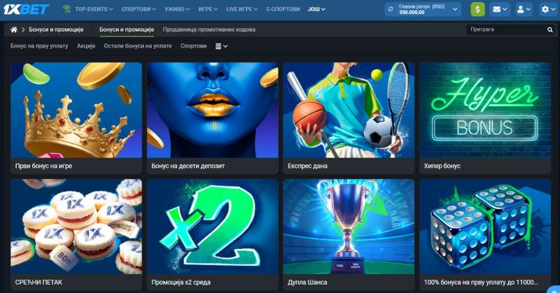 1XBet bonusi i promocije