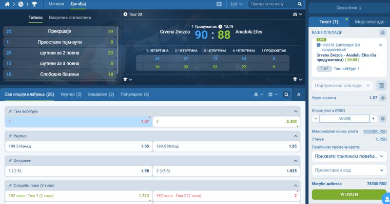 1XBet uzivo kladjenje