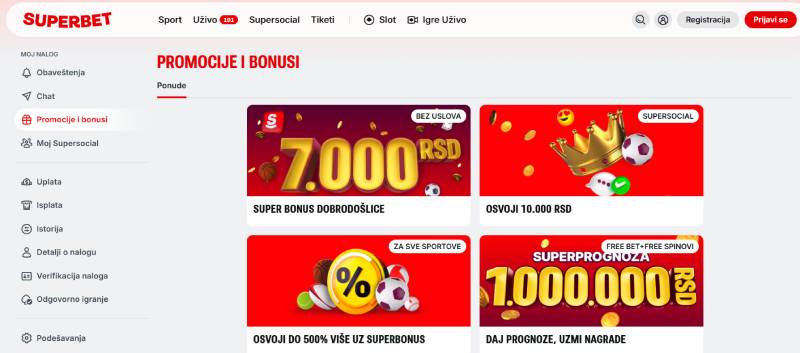 Superbet bonusi i promocije za kladjenje