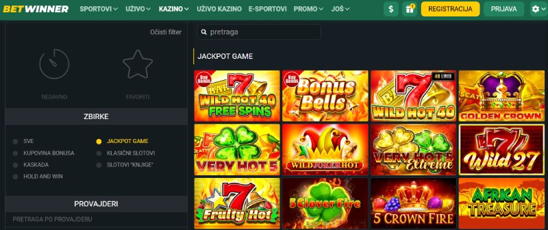 Betwinner casino igre