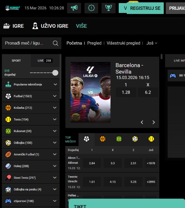 King kladionica mobilna verzija