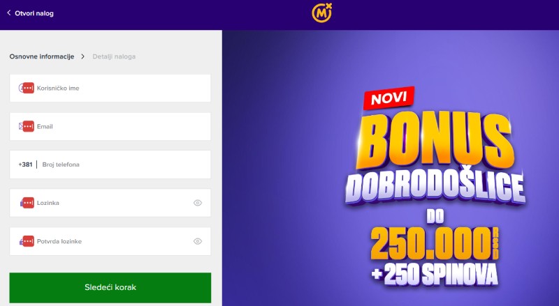 Mozzart registracija