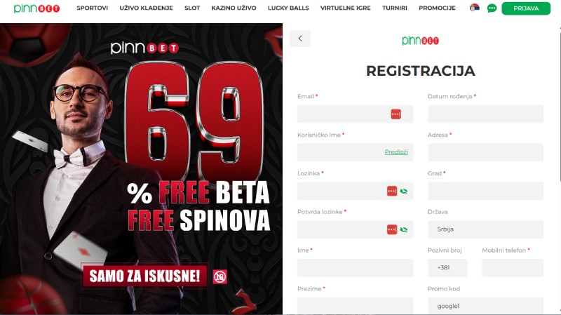 PinnBet registracija